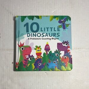 10 Little Dinosaurs Board Book - Colorful Kids Counting Rhyme